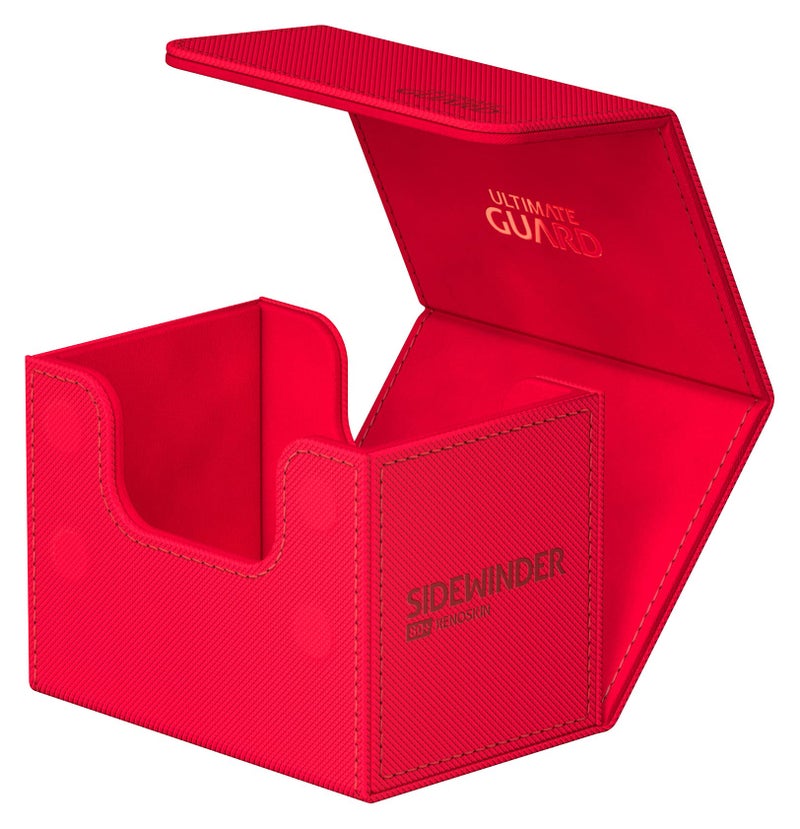 Ultimate Guard Sidewinder 80+  Deck Box for 80 Double-Sleeved TCG Cards  Red  Magnetic Closure & Microfiber Inner Lining for Secure Storage - Image 4